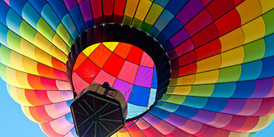 colorful hot air balloon in the air